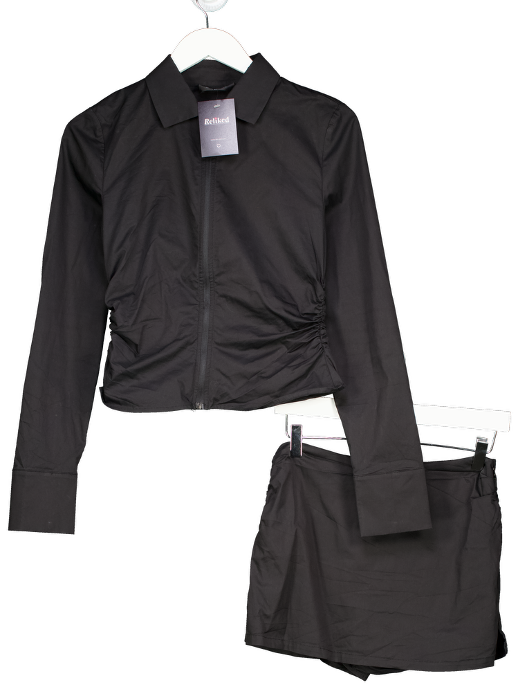 White Fox 2-piece Black Race To You Jacket And Shorts set UK S