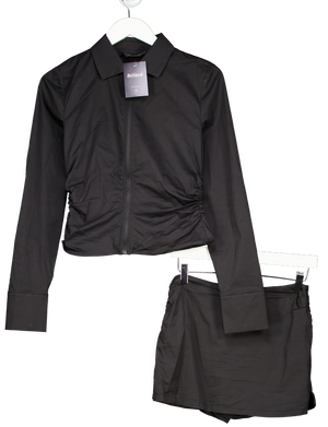 White Fox 2-piece Black Race To You Jacket And Shorts set UK S