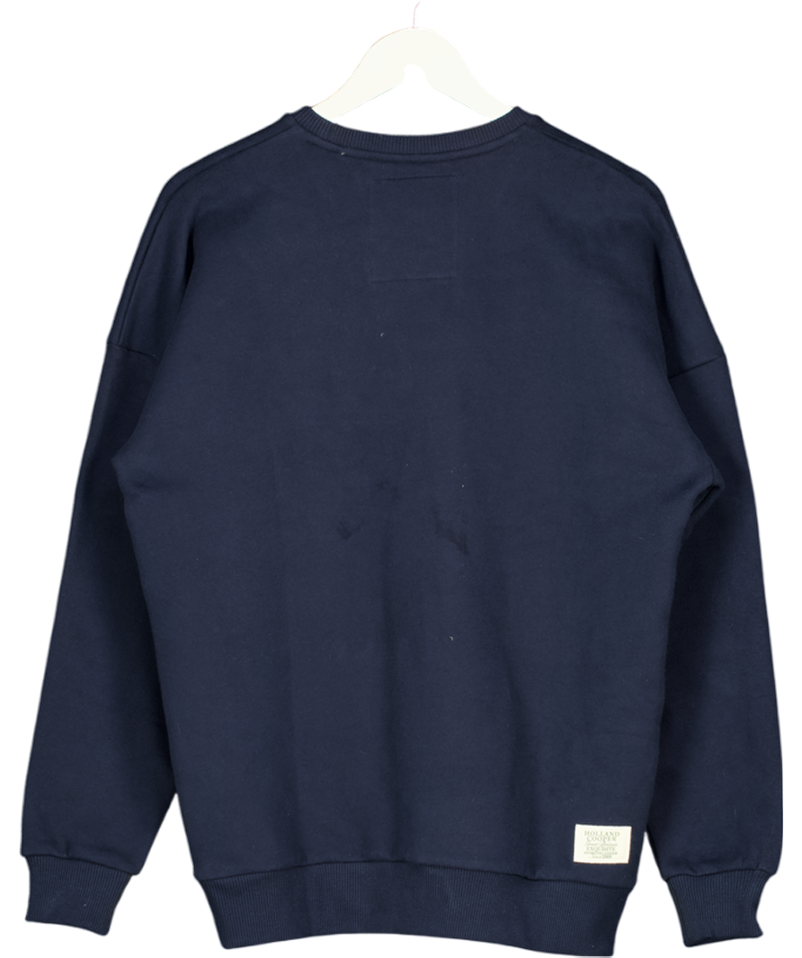 HOLLAND COOPER Relaxed Fit Crew Neck Sweat Ink Navy Blue UK S
