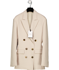 THE ATTICO Beige Double Breasted Blazer It40 UK 8
