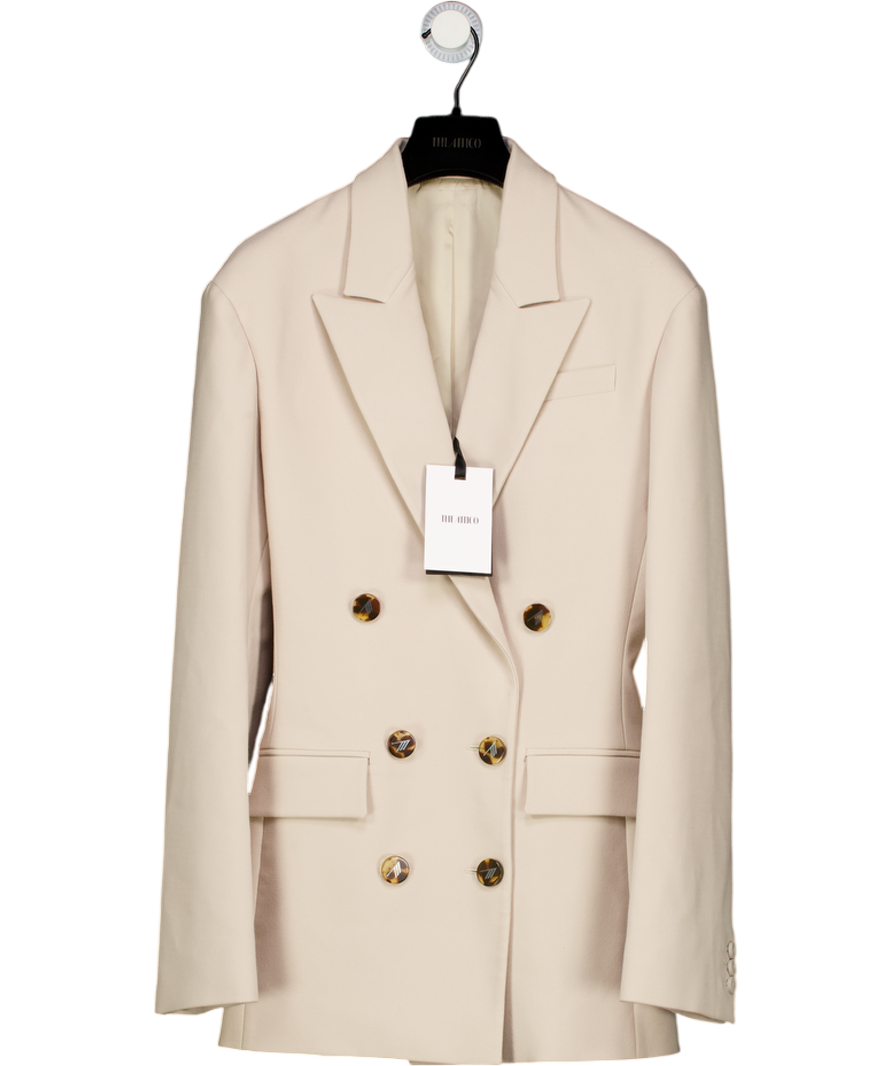 THE ATTICO Beige Double Breasted Blazer It40 UK 8