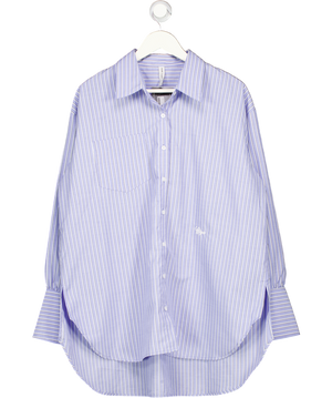 No Bra Clique Blue Striped Shirt UK S
