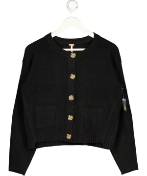 FREE PEOPLE - Cardigan Black Super soft Luna Cardigan UK XS