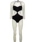 MARYSIA Black Cut Out Onepiece Swimsuit With Scallop Detail UK S