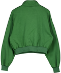 House of CB Mitch Green Cropped Zip Front Sweatshirt UK M
