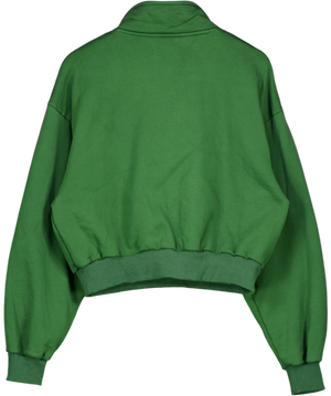 House of CB Mitch Green Cropped Zip Front Sweatshirt UK M