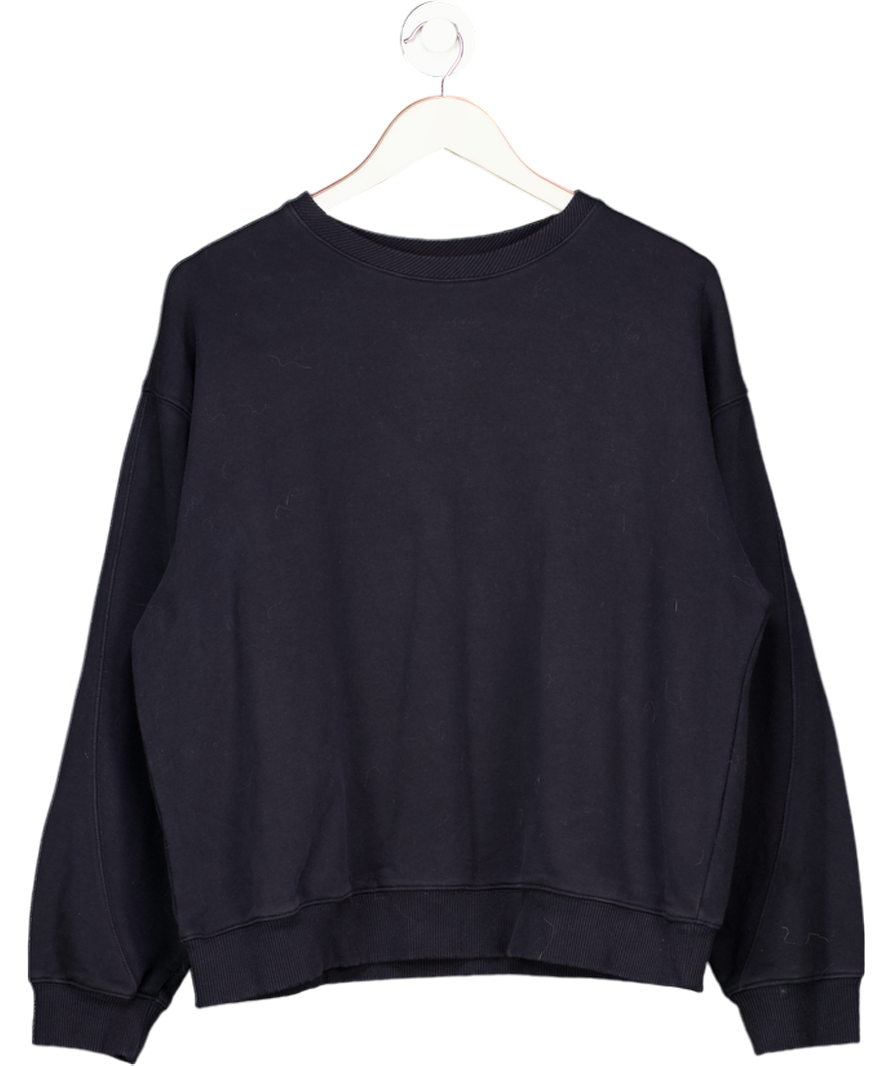 REISS Cody Cotton Supersoft Blend Crew Neck Sweatshirt In Navy Blue UK L