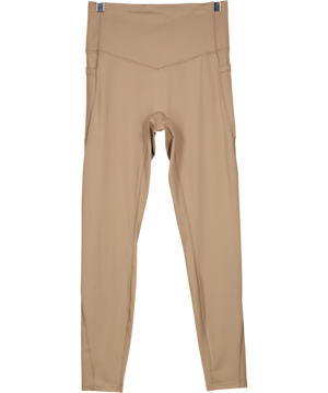 HALARA Brown High Waisted Tummy Control Pocket Shaping Leggings UK M