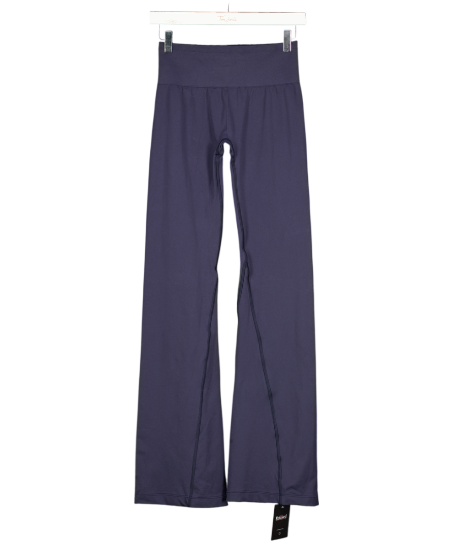 GYMSHARK Navy Blue High Waisted Flare Leggings UK M