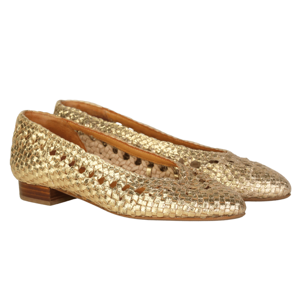 Sezane Metallic Anya Low Ballerinas UK 6 EU 39 👠