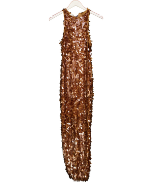 MYBESTFRIENDS Brown Sequin Nora Dress UK 8
