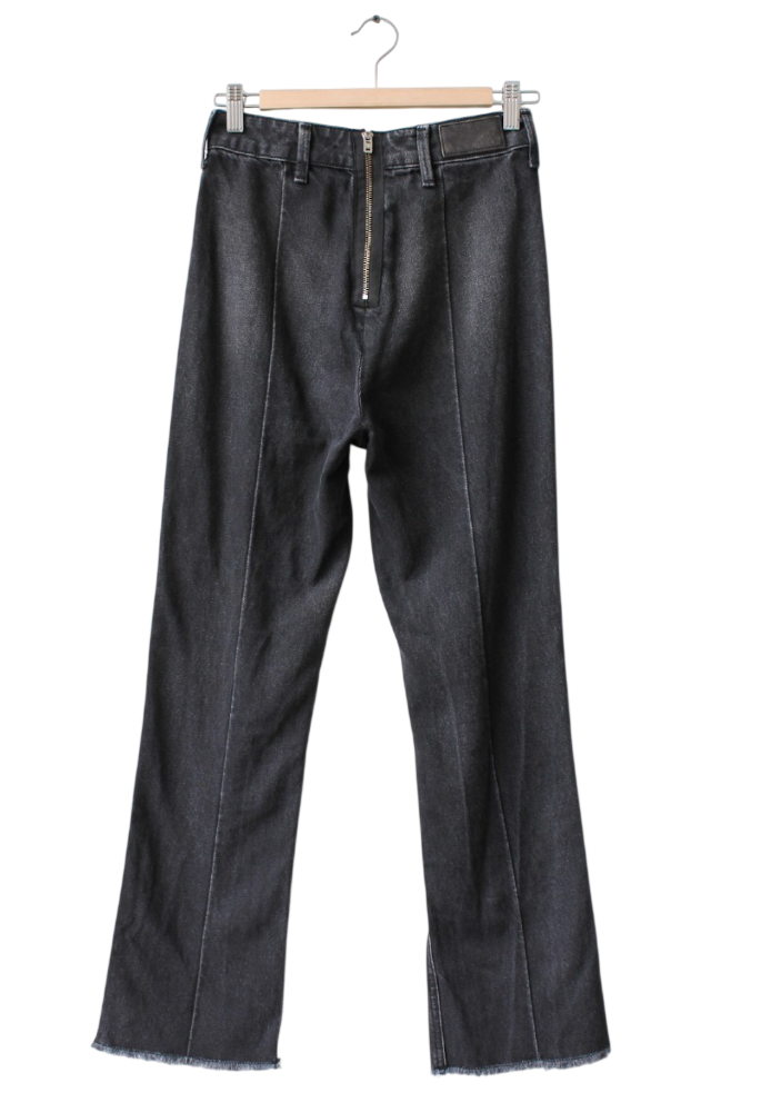 Ragdoll LA Black Wash High Waisted Split ankle Jeans UK XS