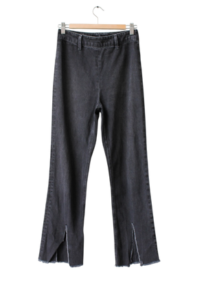 Ragdoll LA Black Wash High Waisted Split ankle Jeans UK XS