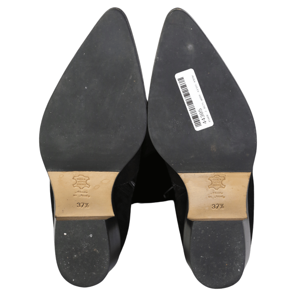 PREGO Black Overknee Pointed Leather/suede Boots UK 4.5 EU 37.5 👠