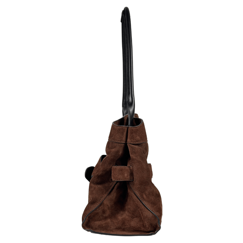 Marc Jacobs Chocolate Brown The Dakota Suede Leather Tote / Shoulder Bag