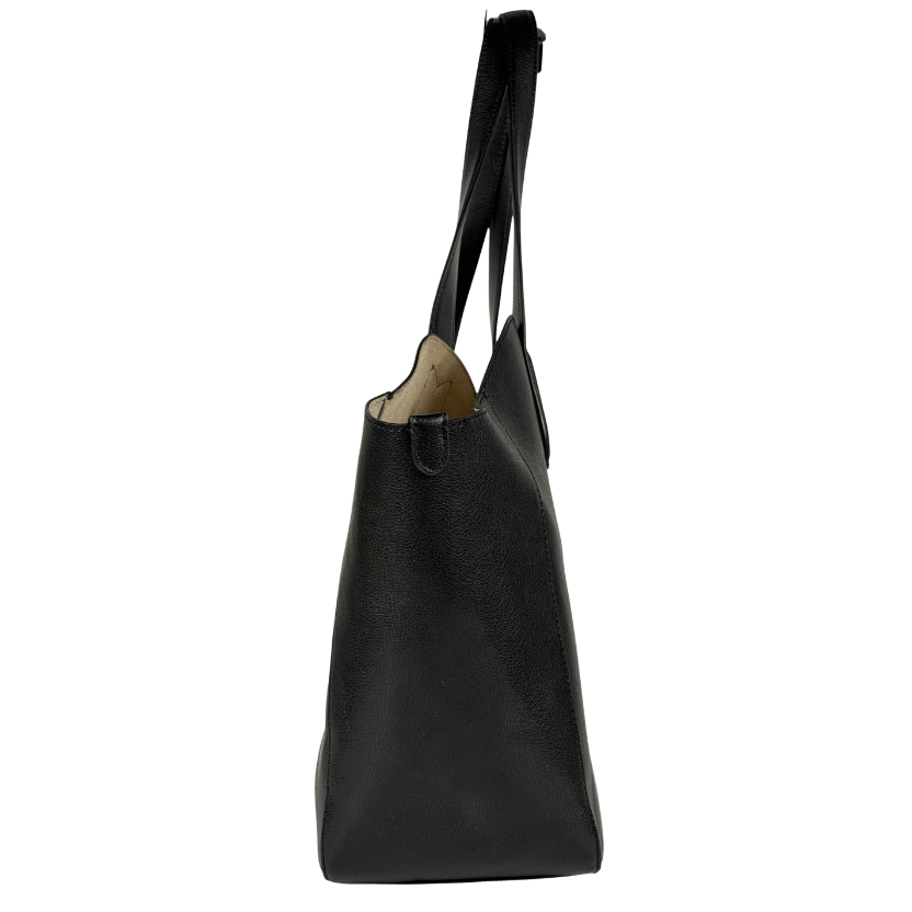 LULU GUINNESS Large Ivy Black Leather Tote Bag
