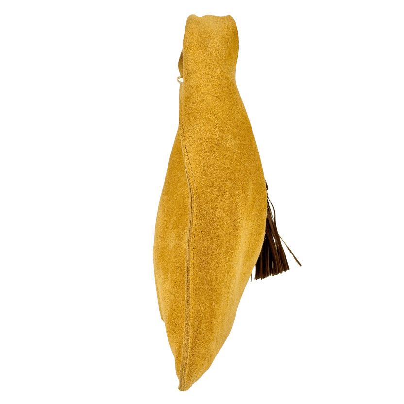 FOLKLORE THE LABEL Small Sling Bag In Yellow Suede