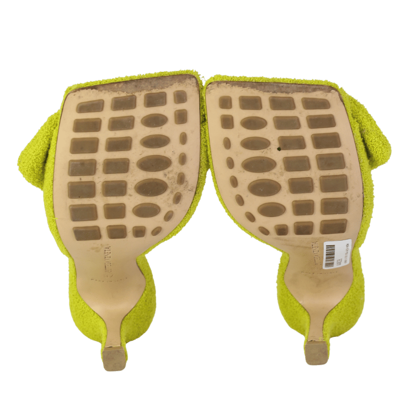 BOTTEGA VENETA Kiwi Green Bow-detail Sandals UK 4 EU 37 👠