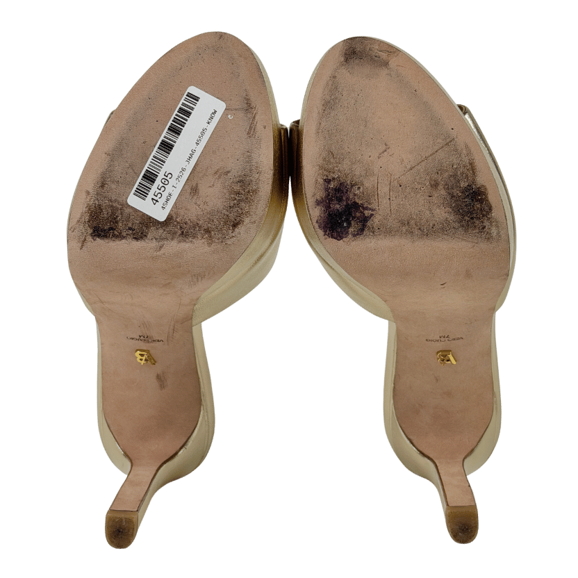 Veronica Beard Metallic Dali Platform Mule - Gold UK 4.5 EU 37.5