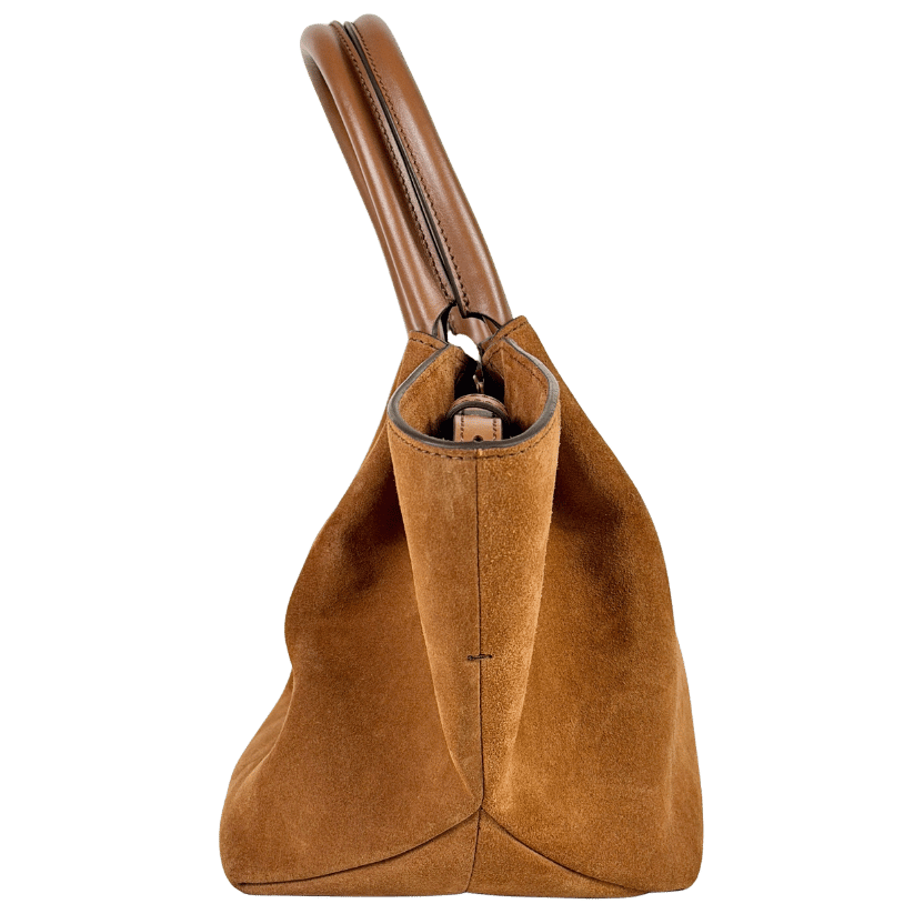 DEMELLIER LONDON Brown New York Midi Suede Tote Bag