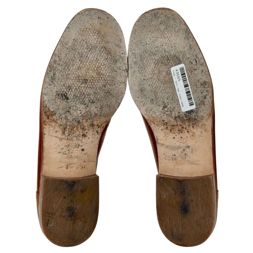J.Mclaughlin Brown Concetta Leather Loafers UK 8 EU 41