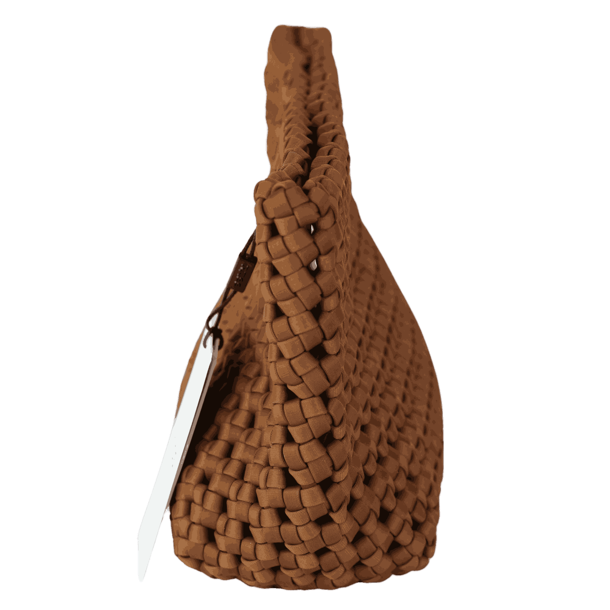 REISS Brown Tan Nadine Woven Clutch Bag