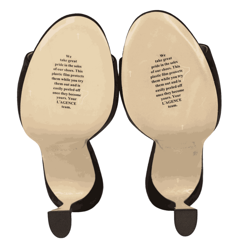 L'agence Brown Avery Suede Open-toe Mule UK 6.5 EU 39.5 👠