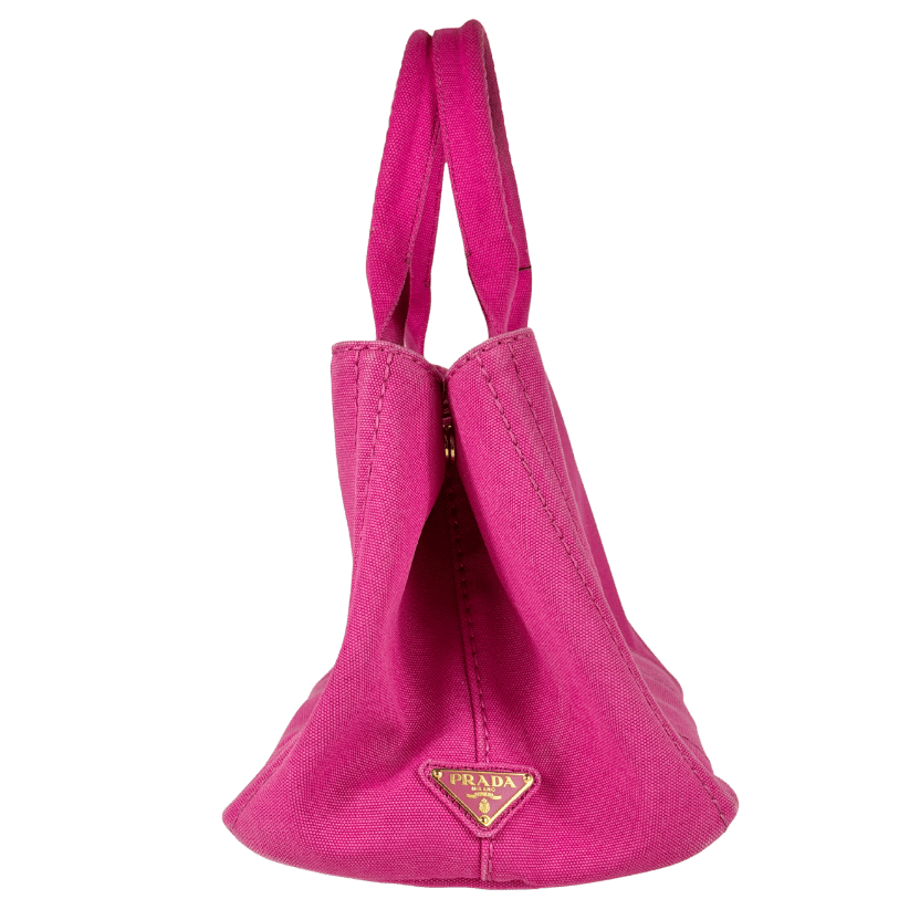 PRADA Pink 2000s Canvas Canapa Tote Bag