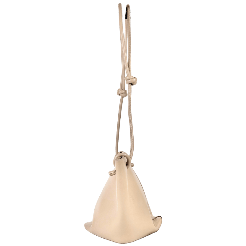 SCANLAN THEODORE Chalk Beige Italian Leather Athos Bucket Bag