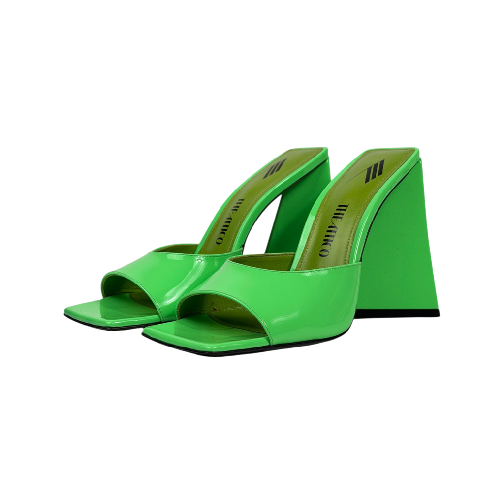 THE ATTICO Green Devon 115mm Mules Sandals EU 38 UK 5
