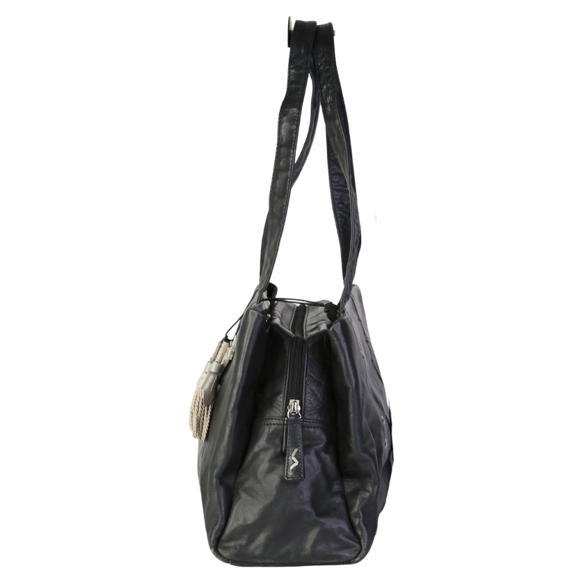 Radley London Black Leather Top Handle Stitch Detail Handbag One Size