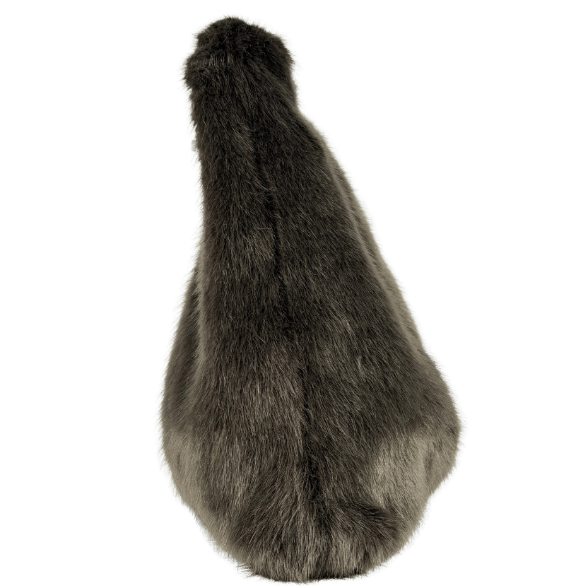 HELEN MOORE Brown Luxury Faux Fur And Leather Triangle Bag One Size