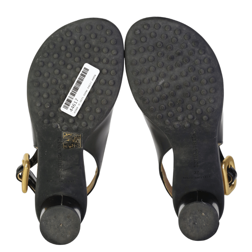 BOTTEGA VENETA Black Atomic Court Shoes UK 4 EU 37 👠