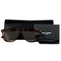 SAINT LAURENT Brown Dune Aviator Glasses In Case One Size