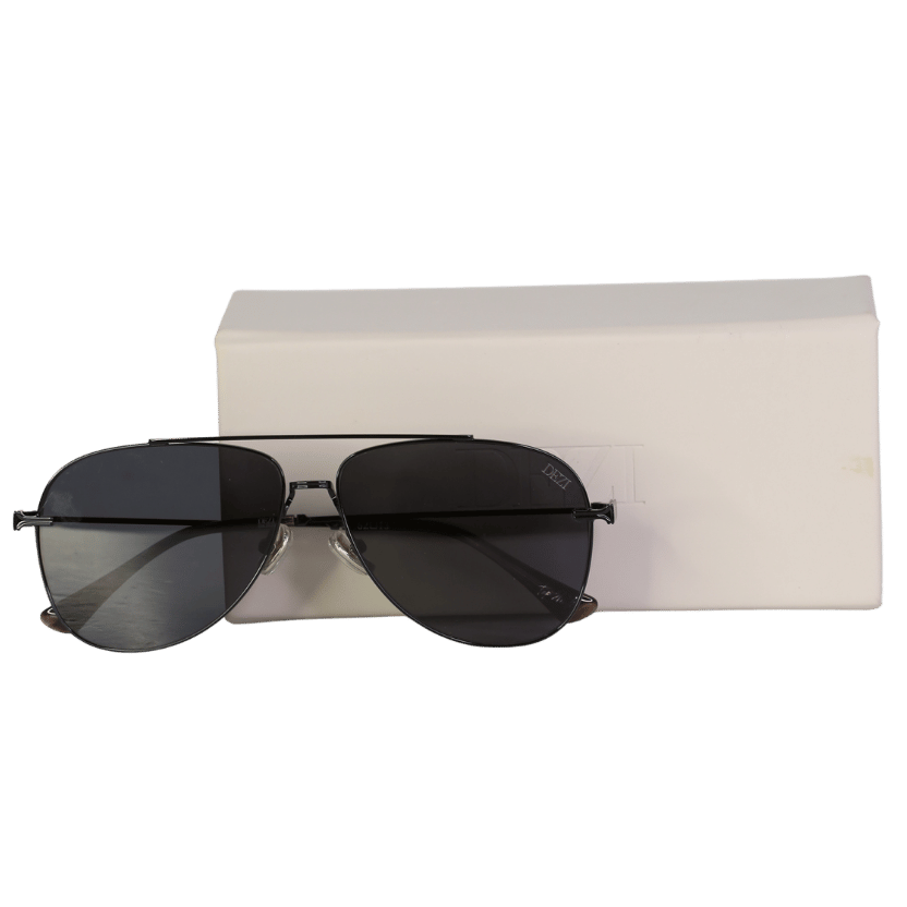 DEZI Black Classic Aviator Sunglasses In Box