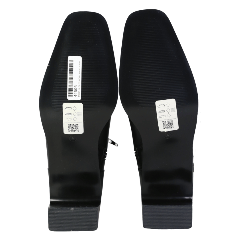 ASOS Black Round Toe Leather Ankle Heels UK 8 EU 41 👠