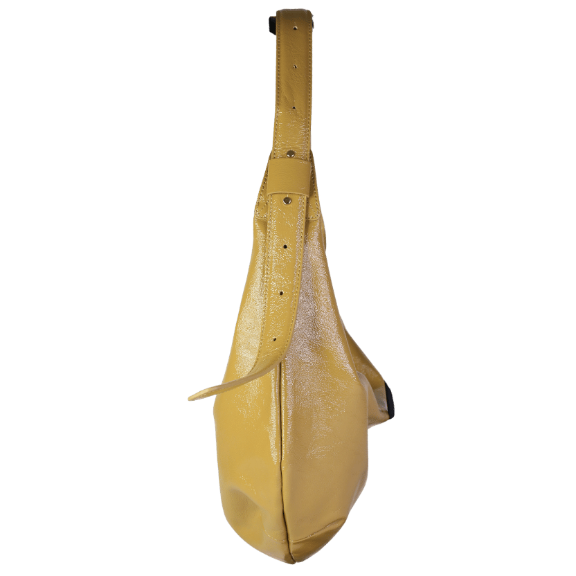 ARKET Beige Mid Size Curved Real Leather Shoulder Bag