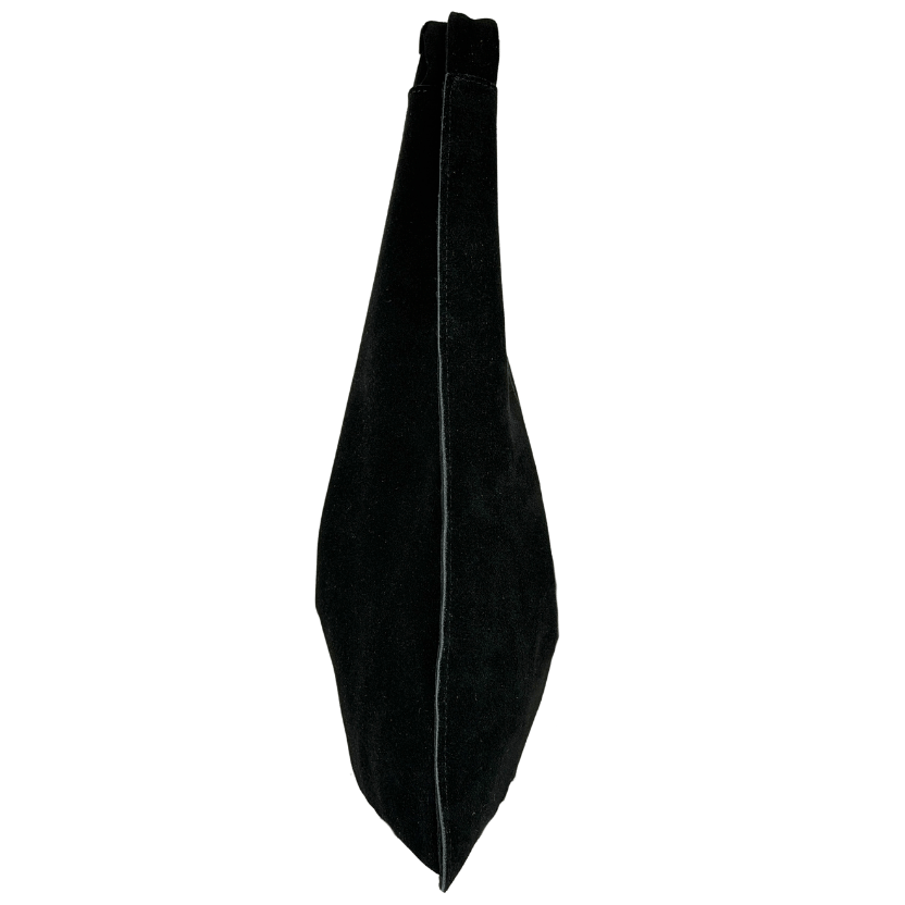 FOLKLORE THE LABEL Black Suede Slouchy Shoulder Bag