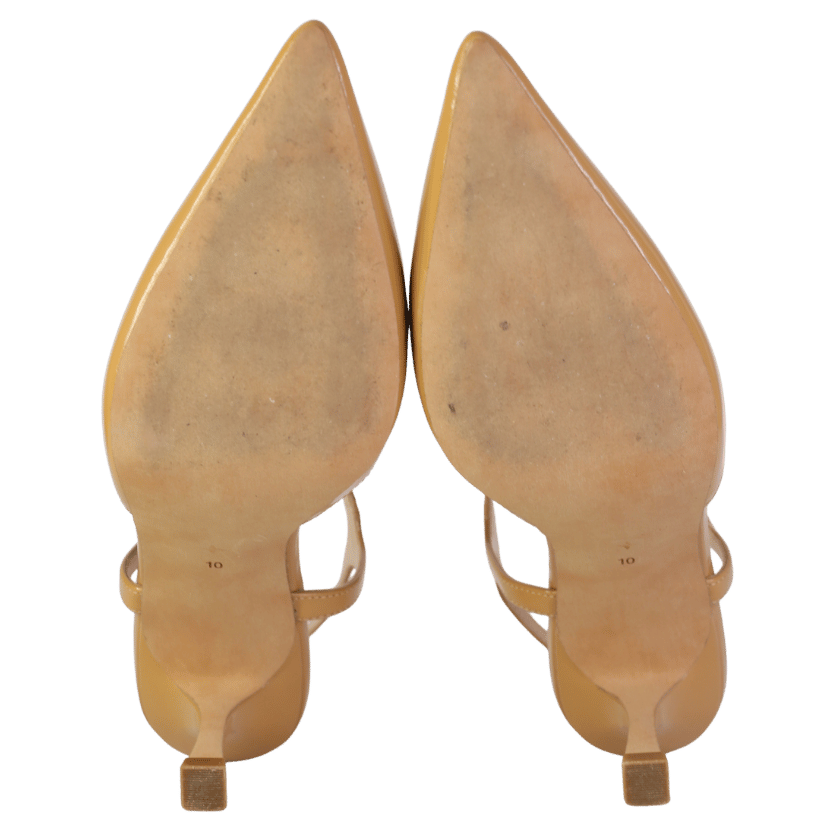 Tuckernuck Beige Margot Tan Leather Heels UK 8 EU 41 👠