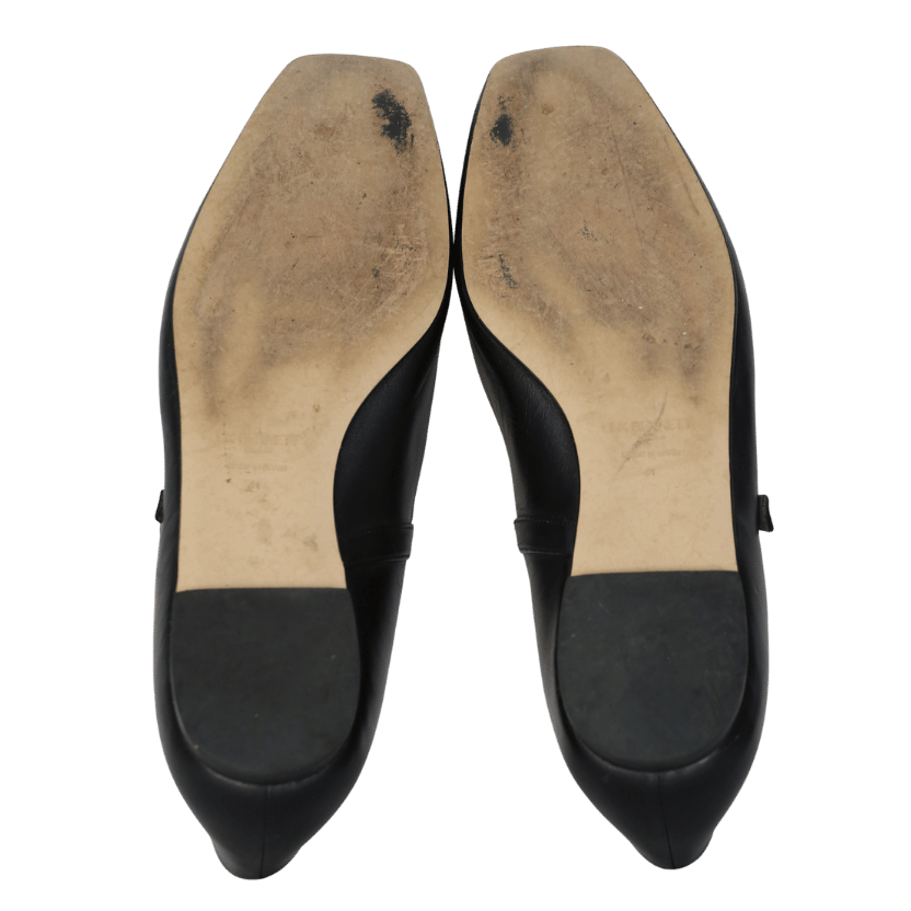 L.K.Bennett Willow Black Leather Mary Jane Flats UK 8 EU 41 👠
