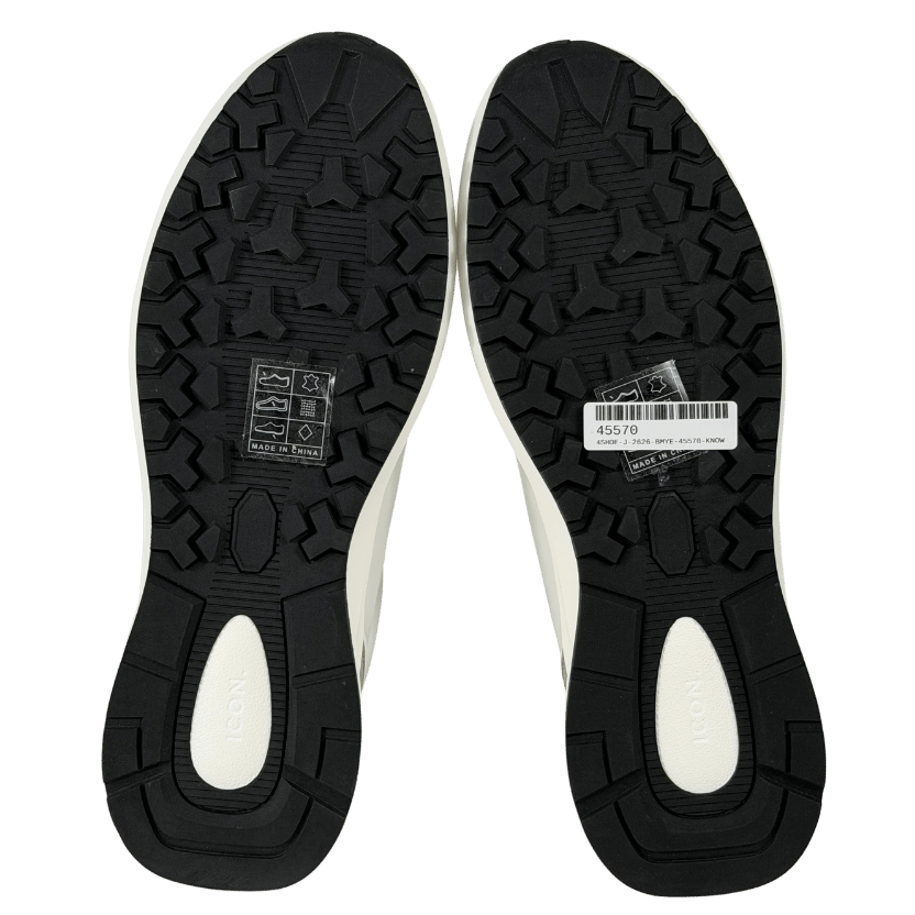Icon Amsterdam White Faux Leather Smart Trainer UK 9 EU 43