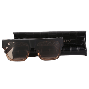 Stella McCartney Sc400531 Black / Brown Ombre Chain Link Arm Sunglasses in Case