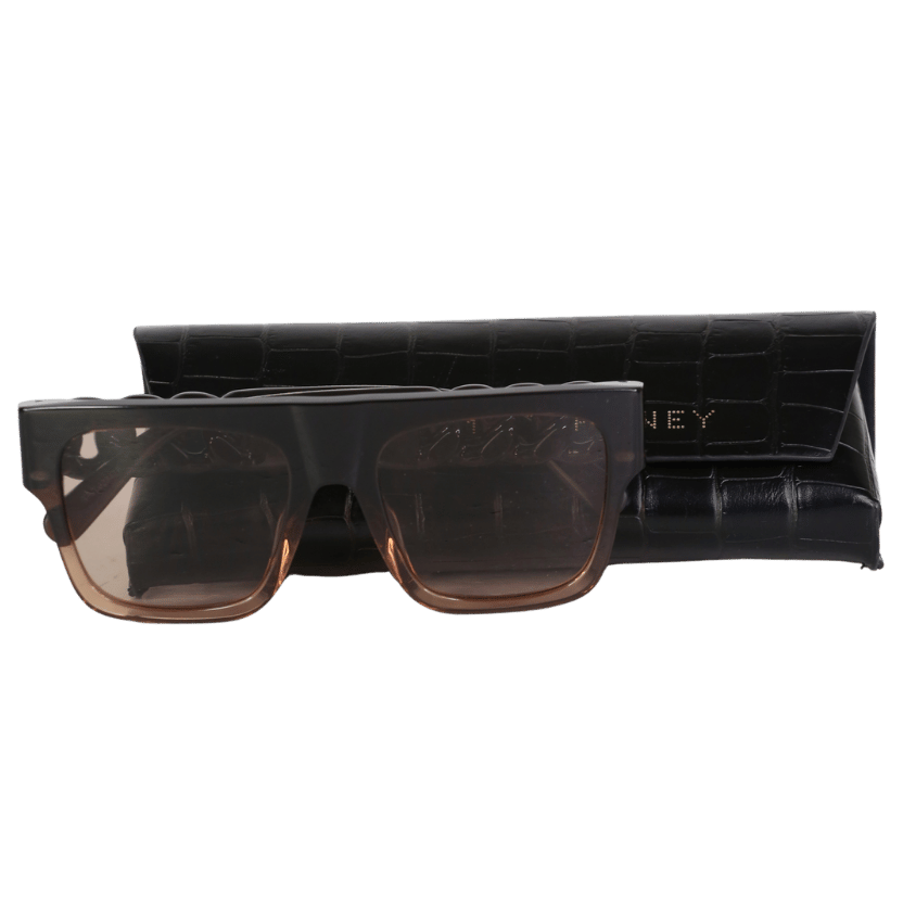 Stella McCartney Sc400531 Black / Brown Ombre Chain Link Arm Sunglasses in Case