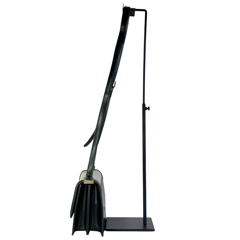 New Look Black / Ivory Faux Leather & Canvas Box Shoulder Bag With Gold Hardware One Size