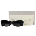 Jimmy Choo Black / Silver Oval Logo Jc5038bu Sunglasses in Case & Box