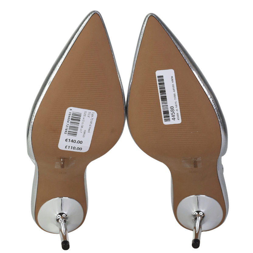 Mint Velvet Metallic Lya 75 Mid Heels UK 5 EU 38 👠