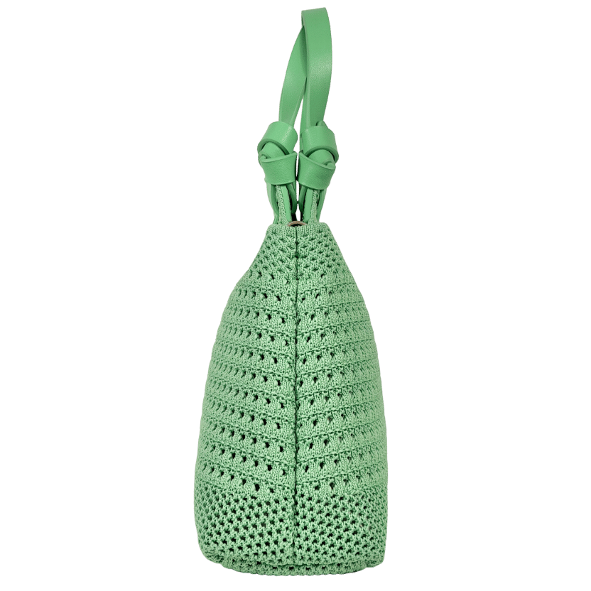 CHARLES & KEITH Green Mini Ida Knitted Tote Bag One Size