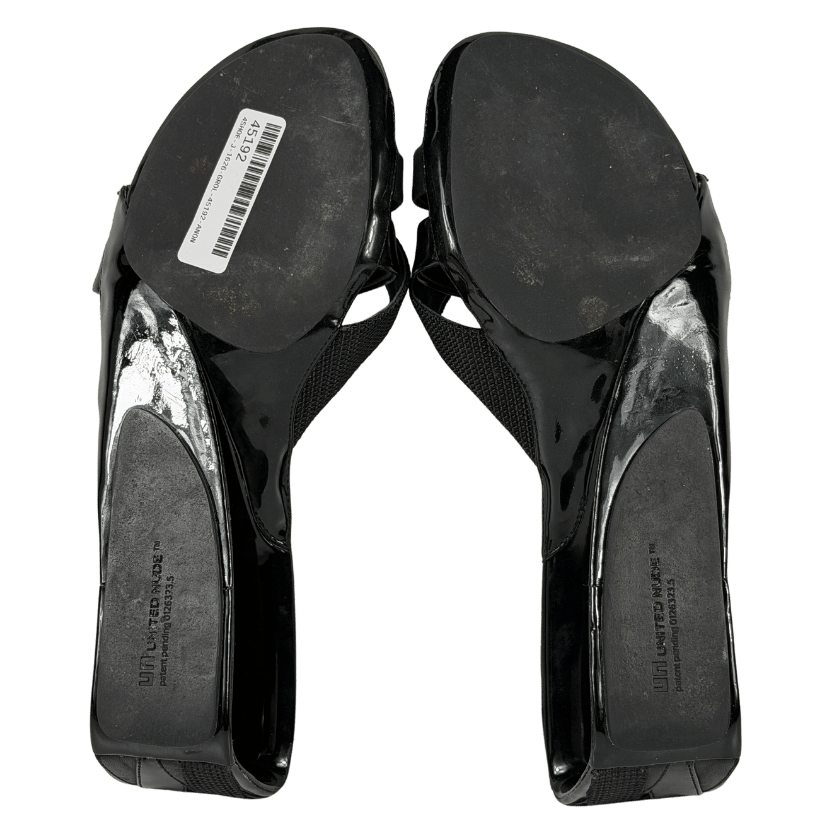 UNITED NUDE Black Mobius Sculptural Mid Heel Sandals UK 6 EU 39 👠