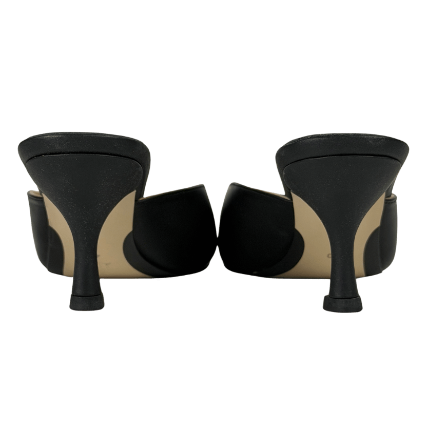 AGE OF INNOCENCE Felicity Leather Black Mules UK 7 EU 40