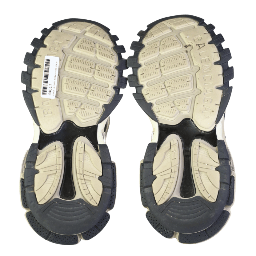 Balenciaga White Track Trainers In Beige/black UK 4 EU 37 👠